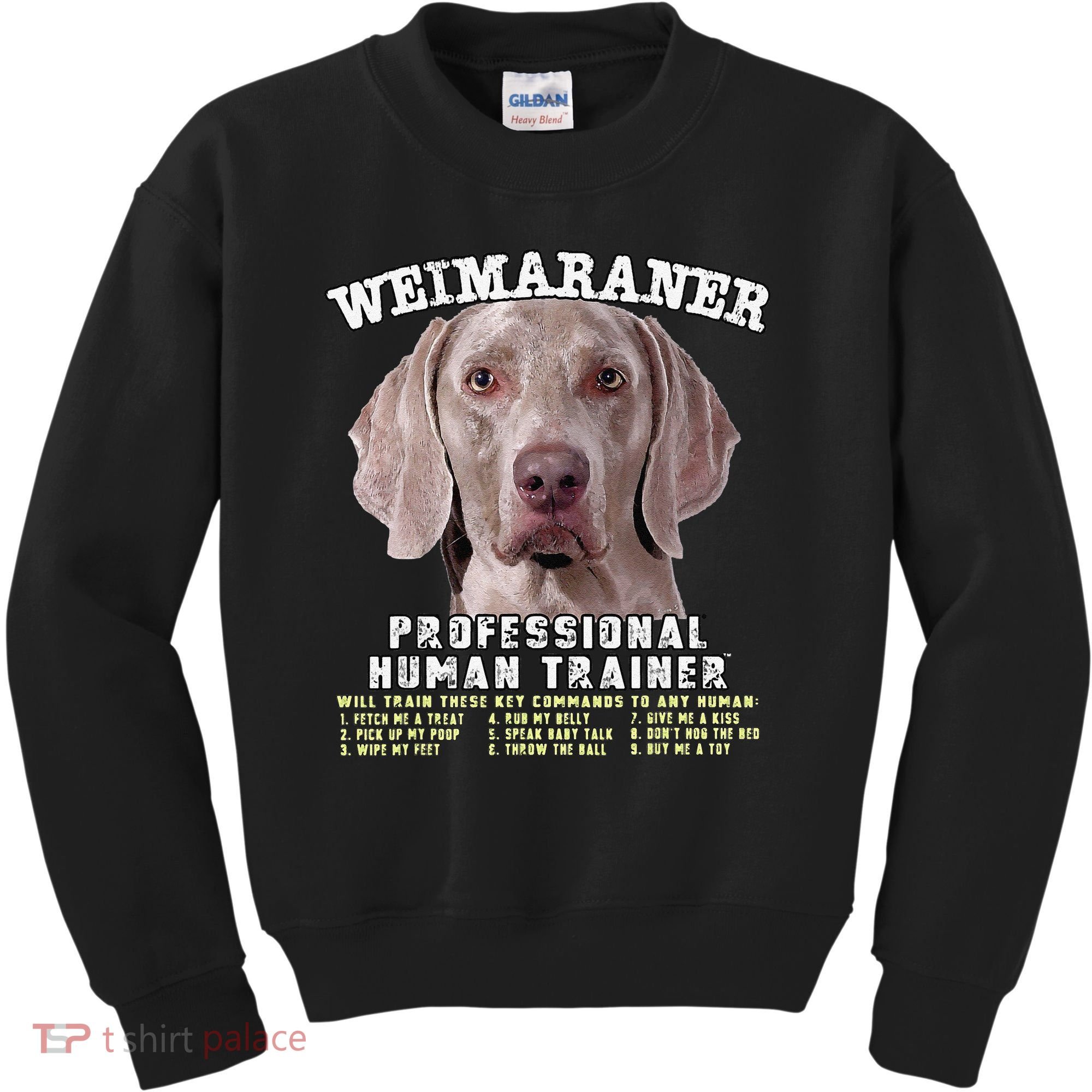 Weimaraner Professional Human Trainer Cute Dog Kids Sweatshirt