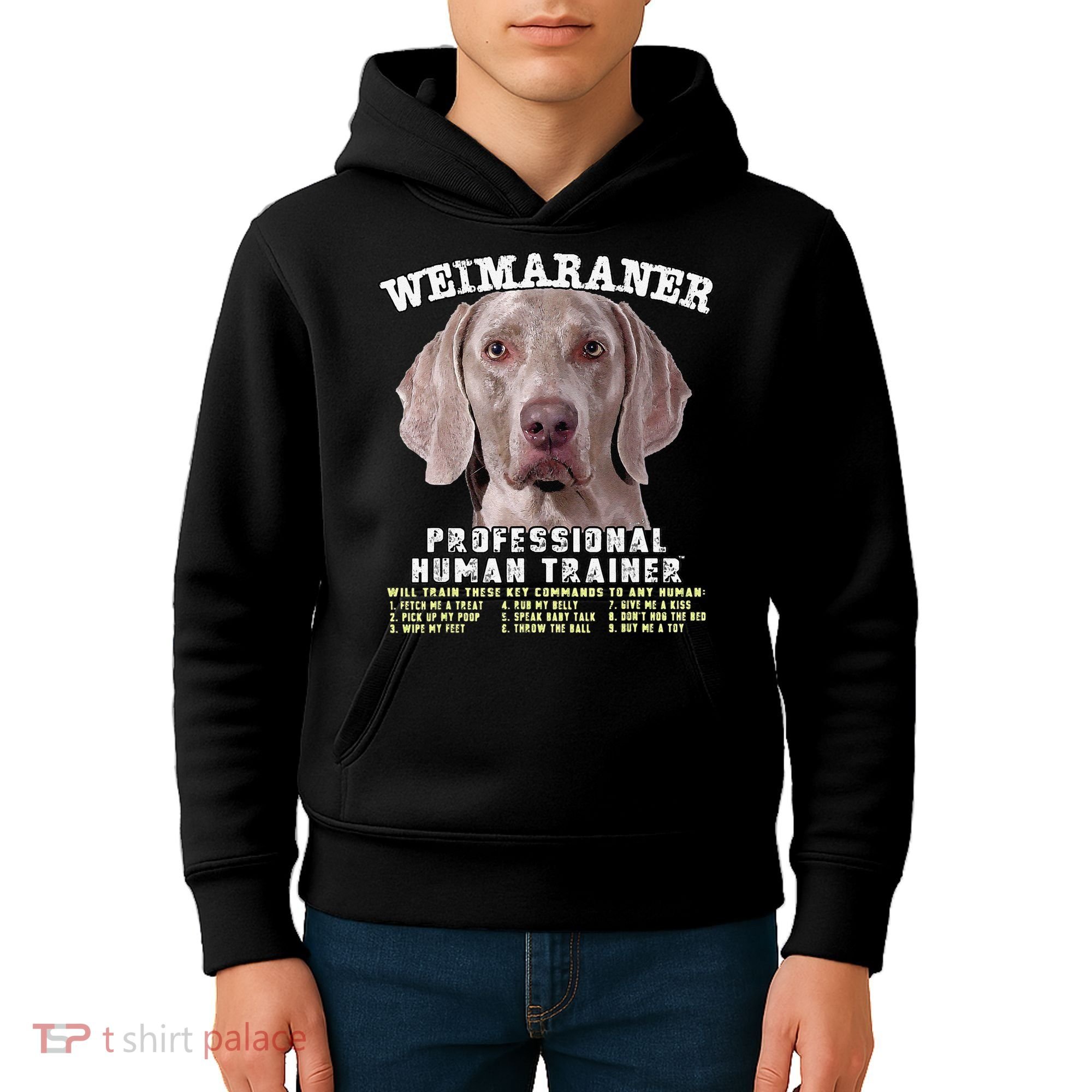 Weimaraner Professional Human Trainer Cute Dog Kids Hoodie