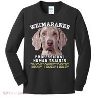Weimaraner Professional Human Trainer Cute Dog Kids Long Sleeve Shirt thumb 0