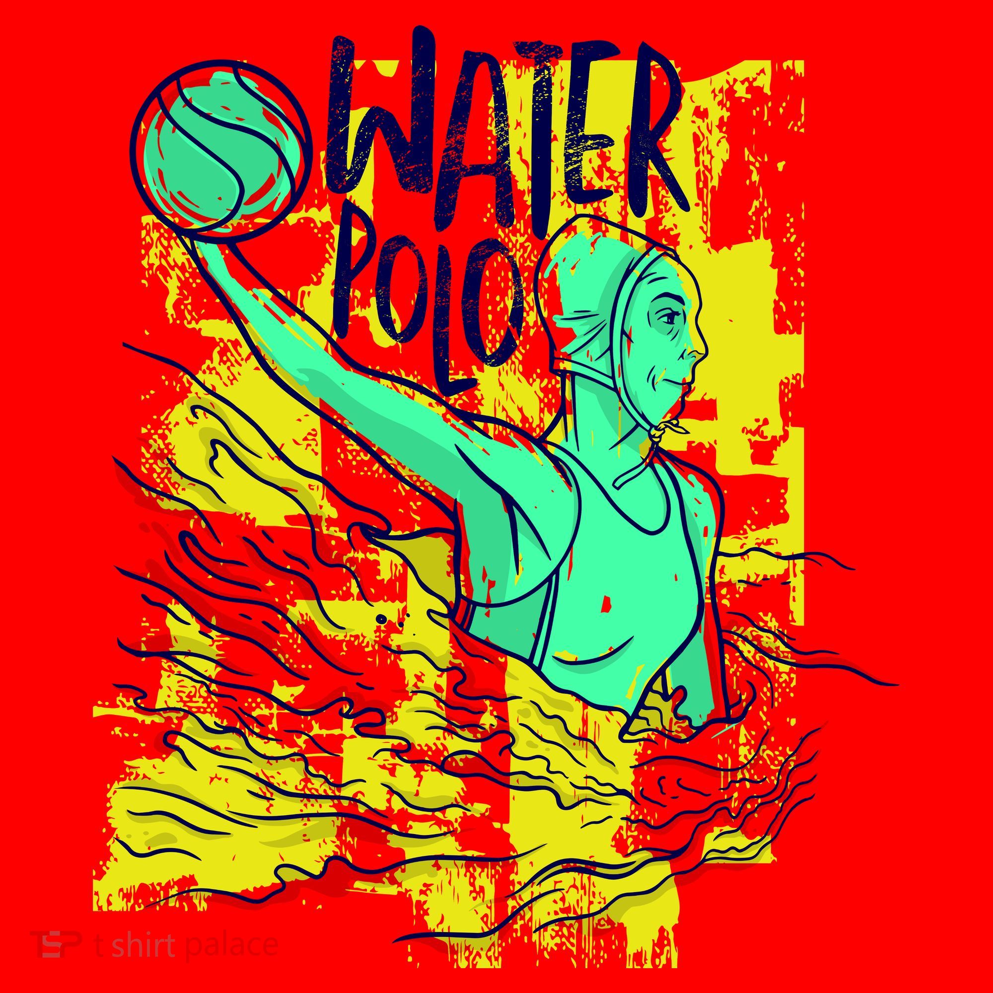 Water Polo In Action Santa Hat