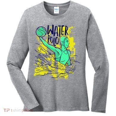 Water Polo In Action Women's Long Sleeve Shirt