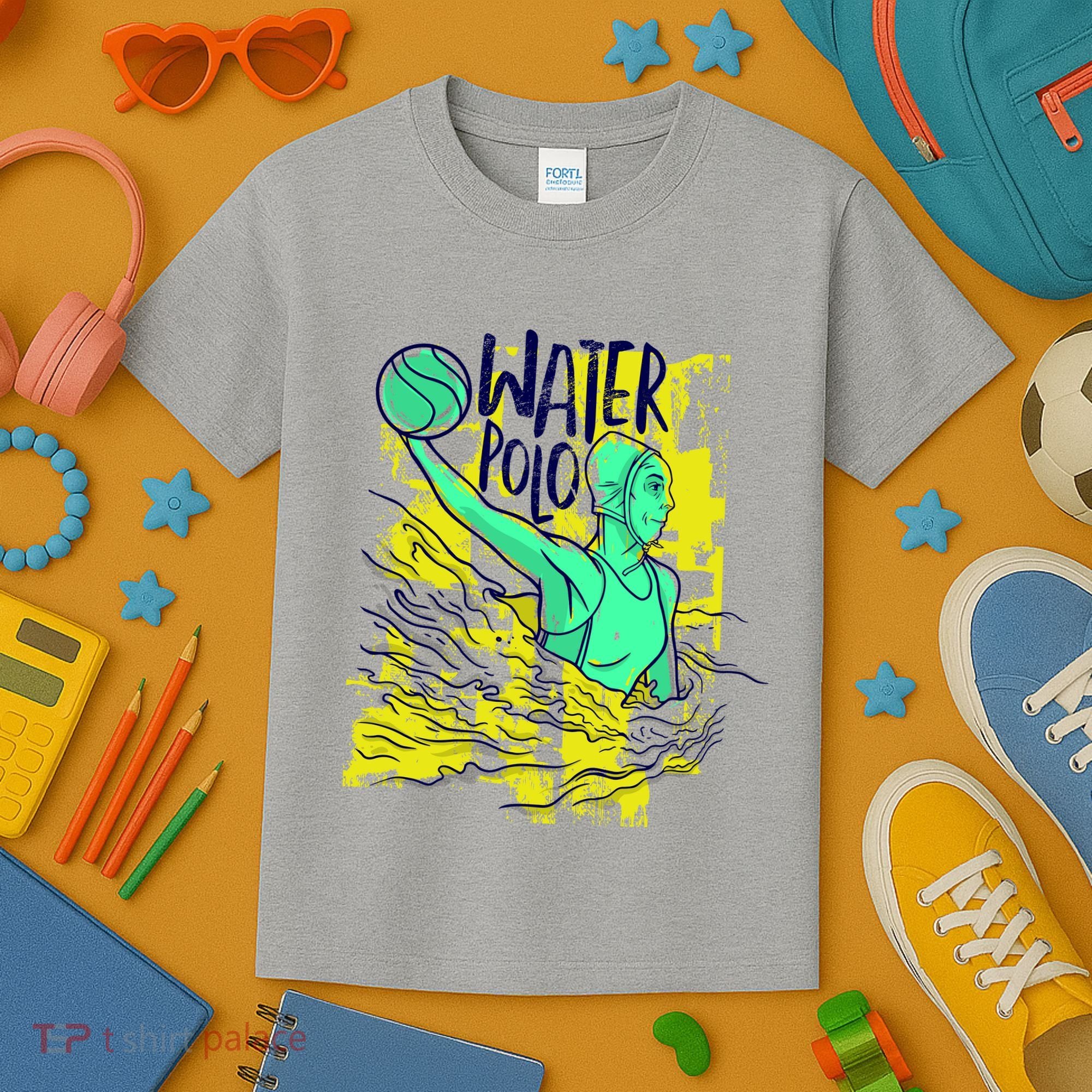 Water Polo In Action Kids T-Shirt