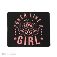 Womens Poker Like A Girl Funny Casino Gambling Mousepad thumb 0