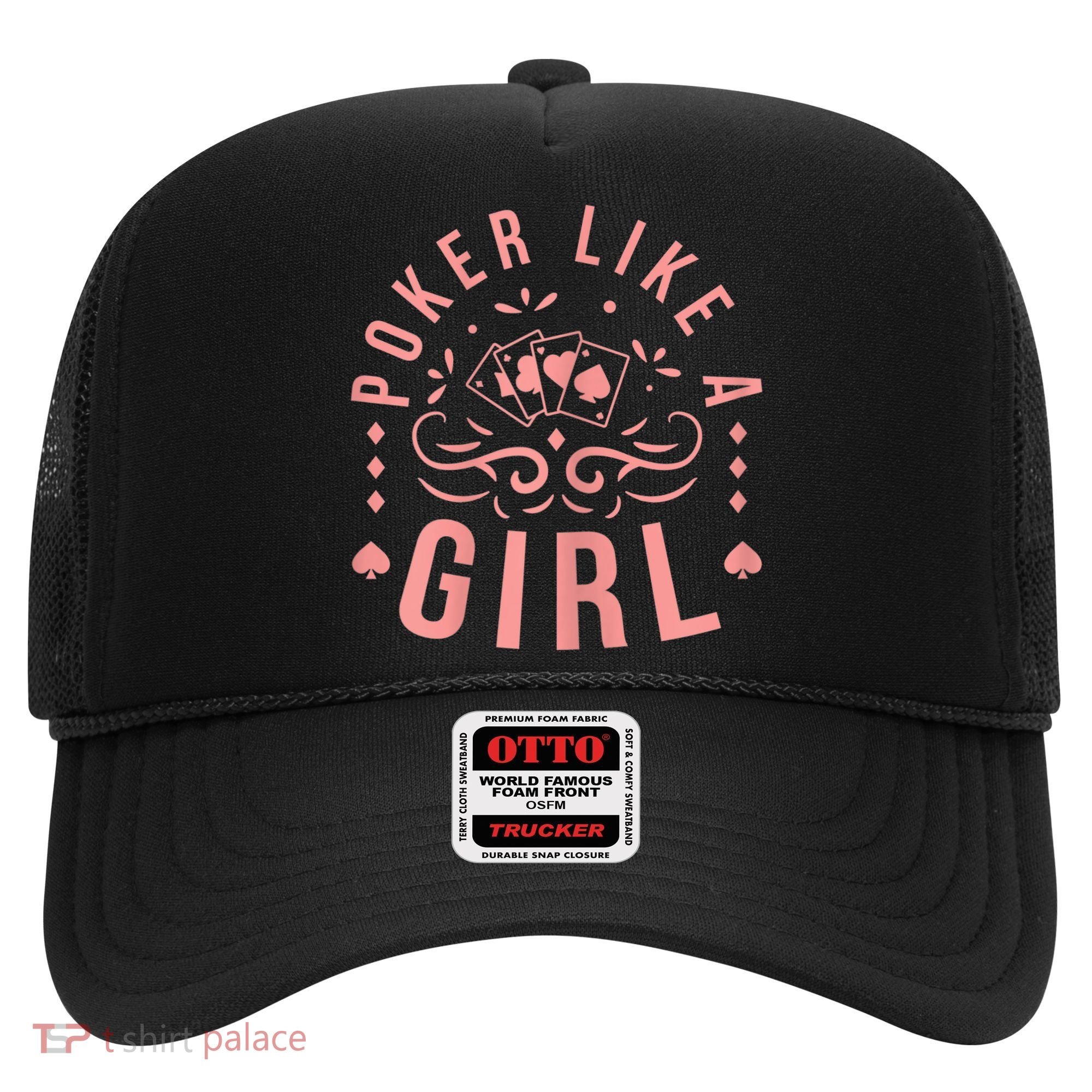 Womens Poker Like A Girl Funny Casino Gambling Hat