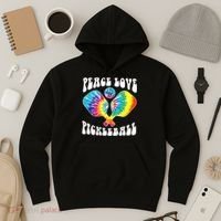 Wo Peace Love Pickleball Funny Pickleball Player Hoodie thumb 3