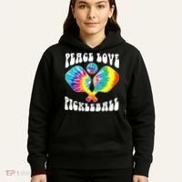 Wo Peace Love Pickleball Funny Pickleball Player Hoodie thumb 5