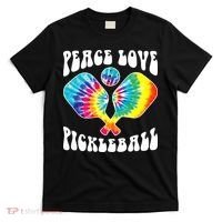 Wo Peace Love Pickleball Funny Pickleball Player T-Shirt thumb 0