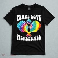 Wo Peace Love Pickleball Funny Pickleball Player T-Shirt thumb 5