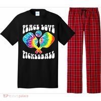Wo Peace Love Pickleball Funny Pickleball Player Pajama Set thumb 0