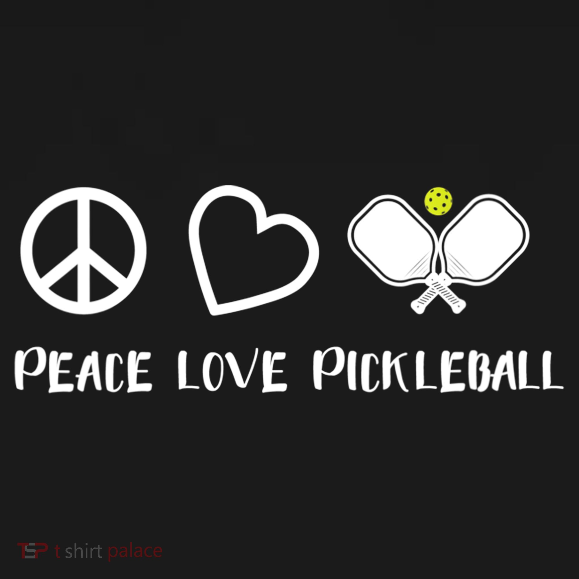 Womens Peace Love Pickleball Funny Pickleball Paddle Player Gift VNeck T Apron