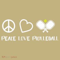 Womens Peace Love Pickleball Funny Pickleball Paddle Player Gift VNeck T Hoodie thumb 2