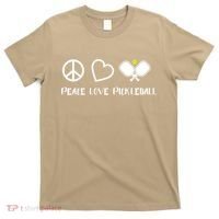 Womens Peace Love Pickleball Funny Pickleball Paddle Player Gift VNeck T T-Shirt thumb 0