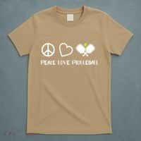 Womens Peace Love Pickleball Funny Pickleball Paddle Player Gift VNeck T T-Shirt thumb 5