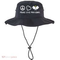 Womens Peace Love Pickleball Funny Pickleball Paddle Player Gift VNeck T Bucket Hat thumb 0