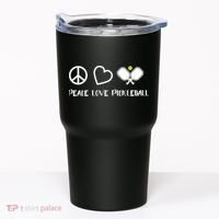 Womens Peace Love Pickleball Funny Pickleball Paddle Player Gift VNeck T Tumbler thumb 0