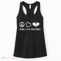 Womens Peace Love Pickleball Funny Pickleball Paddle Player Gift VNeck T Women's Tank Top thumb 0