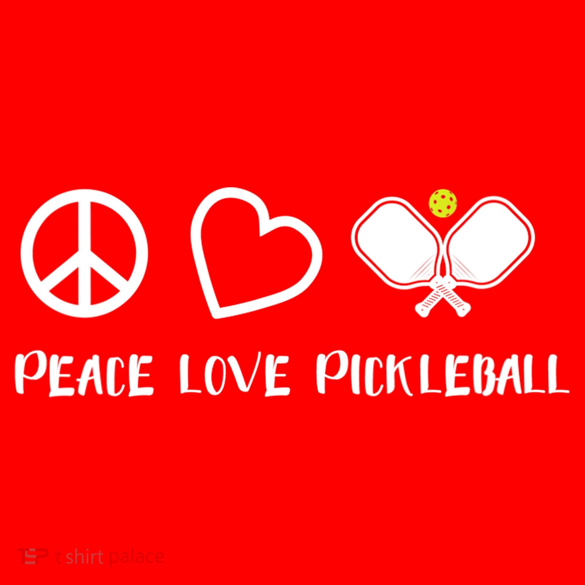 Womens Peace Love Pickleball Funny Pickleball Paddle Player Gift VNeck T Santa Hat