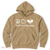Womens Peace Love Pickleball Funny Pickleball Paddle Player Gift VNeck T Hoodie thumb 0