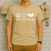 Womens Peace Love Pickleball Funny Pickleball Paddle Player Gift VNeck T T-Shirt thumb 6