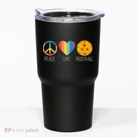 Womens Peace Love Pickleball Tumbler thumb 0
