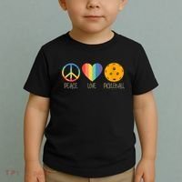 Womens Peace Love Pickleball Toddler T-Shirt thumb 2