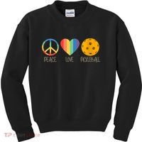 Womens Peace Love Pickleball Kids Sweatshirt thumb 0
