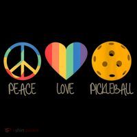 Womens Peace Love Pickleball Kids Sweatshirt thumb 2