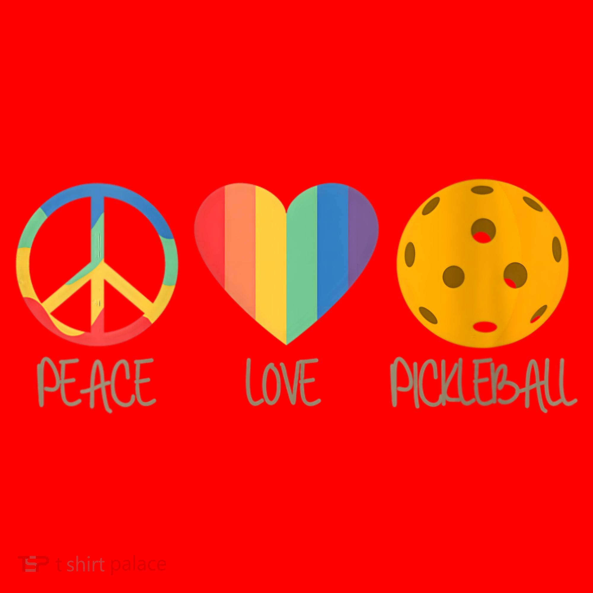 Womens Peace Love Pickleball Santa Hat
