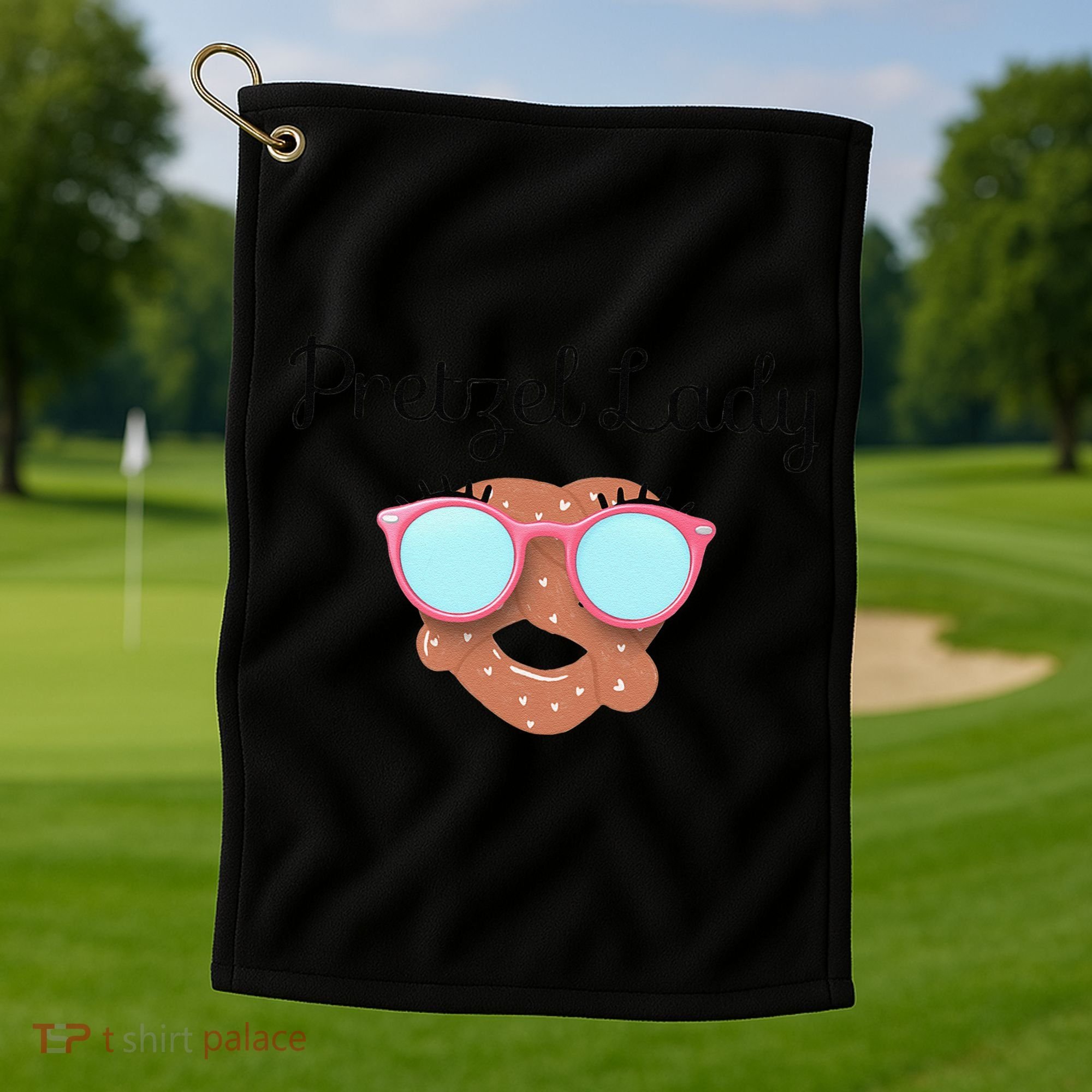 Womens Pretzel Lady, Sonic Mothers Mother's Day, Mom, Matching Golf Towel