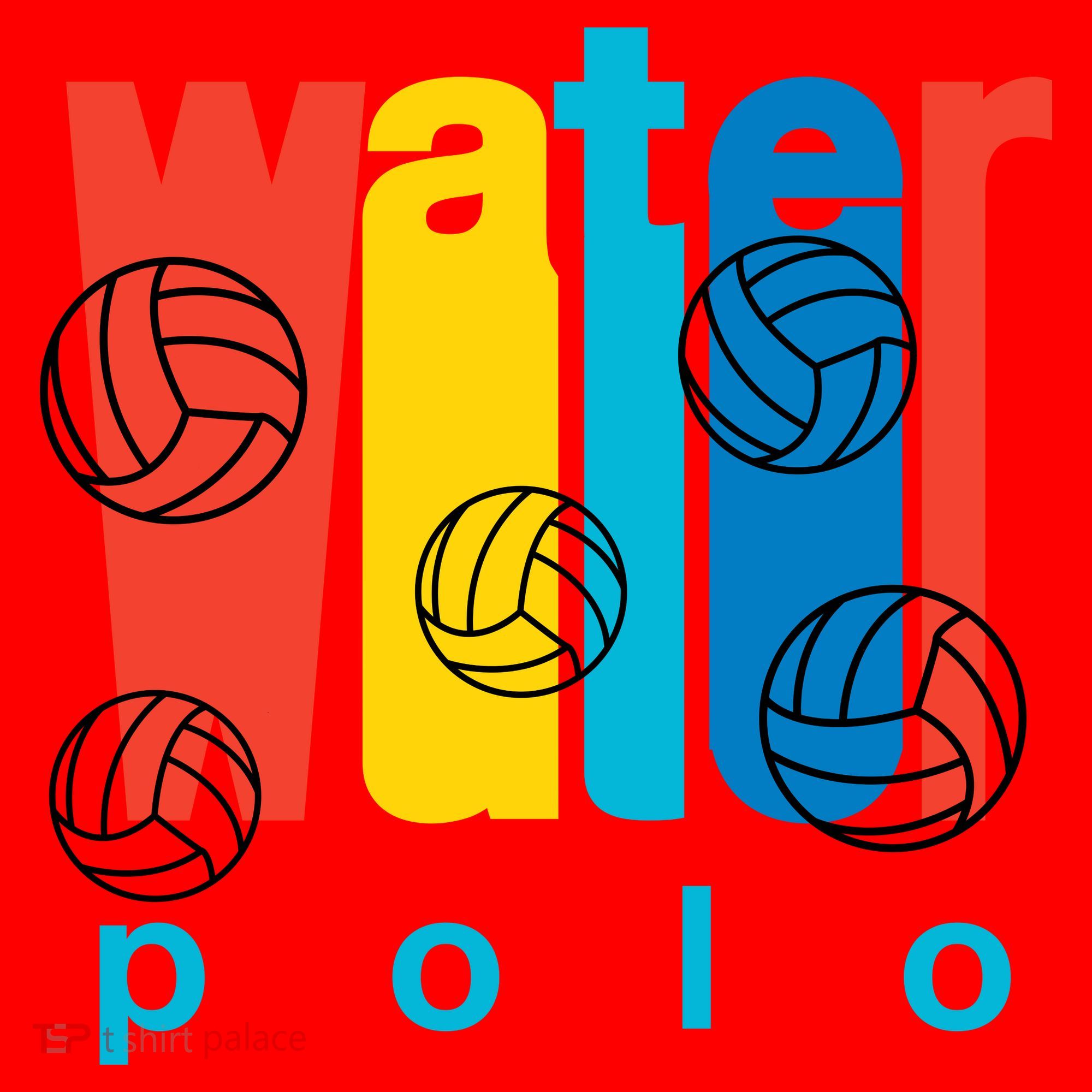 Water Polo Logo Santa Hat