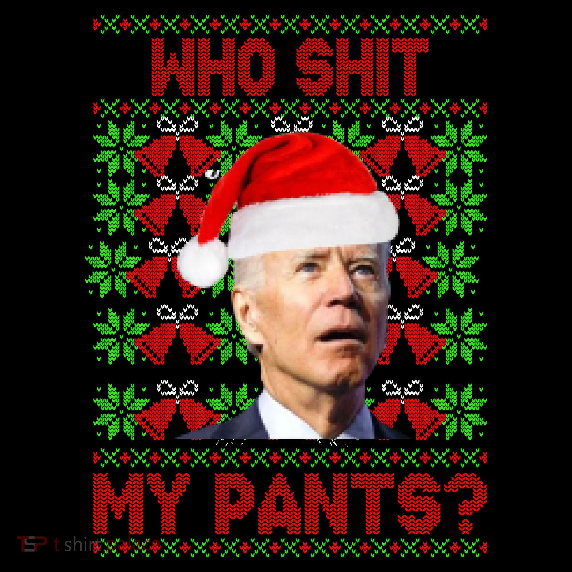 Who Pooped My Pants? Funny Biden Ugly Christmas Coffee Mug
