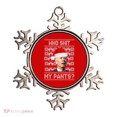 Who Pooped My Pants? Funny Biden Ugly Christmas Ornament
