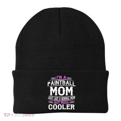 Wo Paintball Mom Cute Sporting Mom Gift Great Gift Beanie
