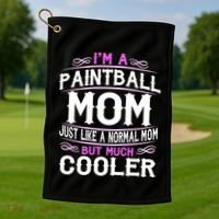 Wo Paintball Mom Cute Sporting Mom Gift Great Gift Golf Towel thumb 1