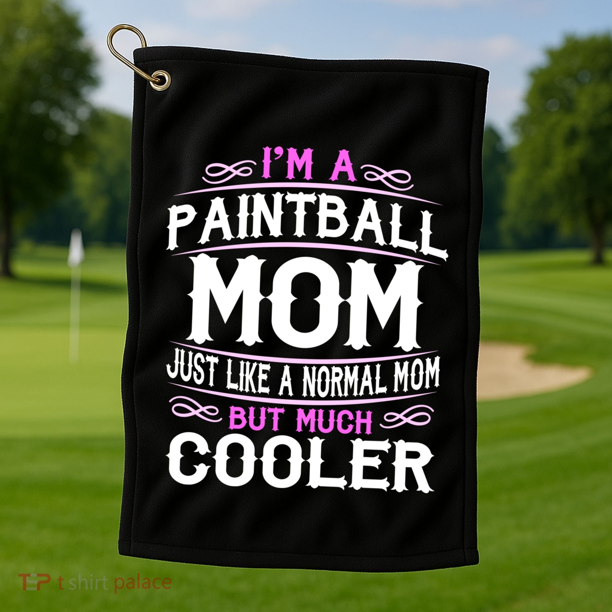 Wo Paintball Mom Cute Sporting Mom Gift Great Gift Golf Towel