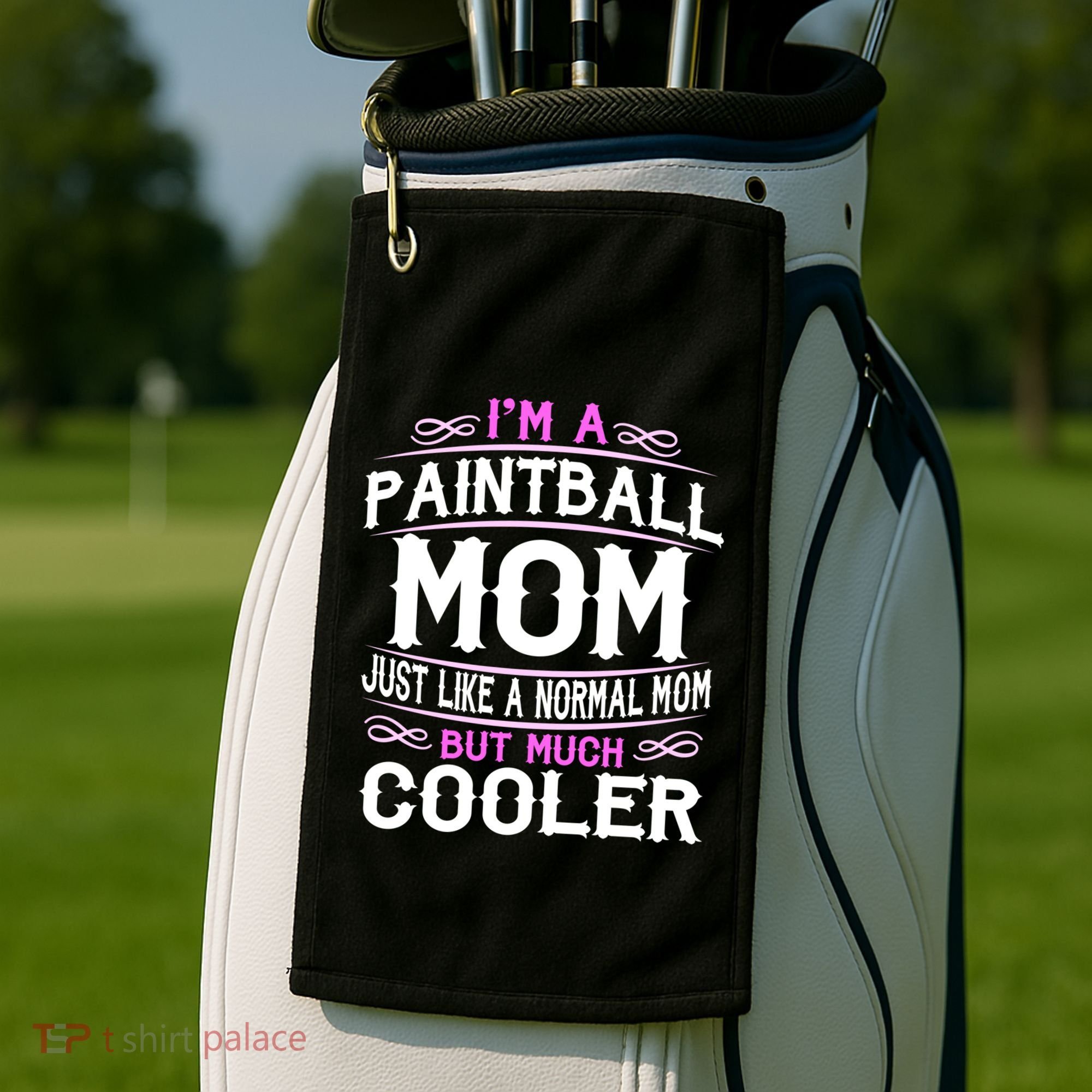 Wo Paintball Mom Cute Sporting Mom Gift Great Gift Golf Towel