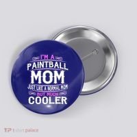 Wo Paintball Mom Cute Sporting Mom Gift Great Gift Button thumb 0