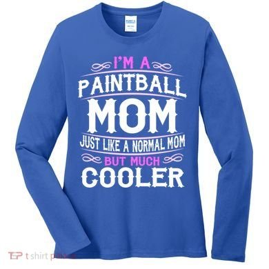 Wo Paintball Mom Cute Sporting Mom Gift Great Gift Women's Long Sleeve Shirt
