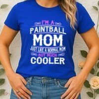 Wo Paintball Mom Cute Sporting Mom Gift Great Gift Women's T-Shirt thumb 2