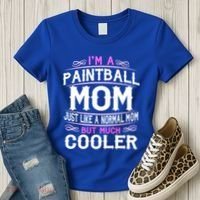 Wo Paintball Mom Cute Sporting Mom Gift Great Gift Women's T-Shirt thumb 3