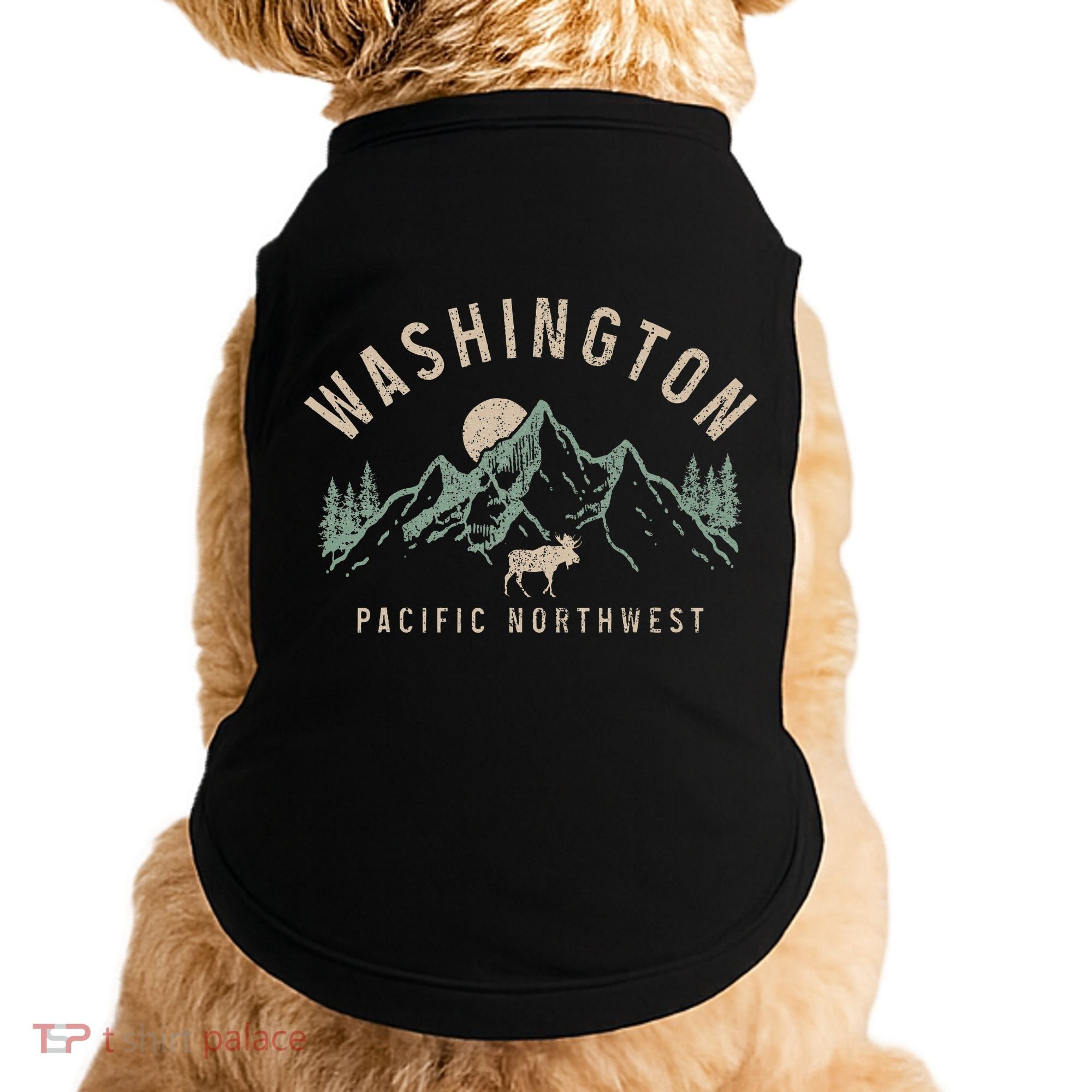 Washington Pnw Moose Pacific Northwest Souvenir Pride Doggie Tank