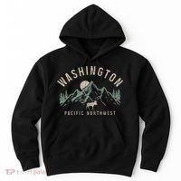 Washington Pnw Moose Pacific Northwest Souvenir Pride Hoodie thumb 0