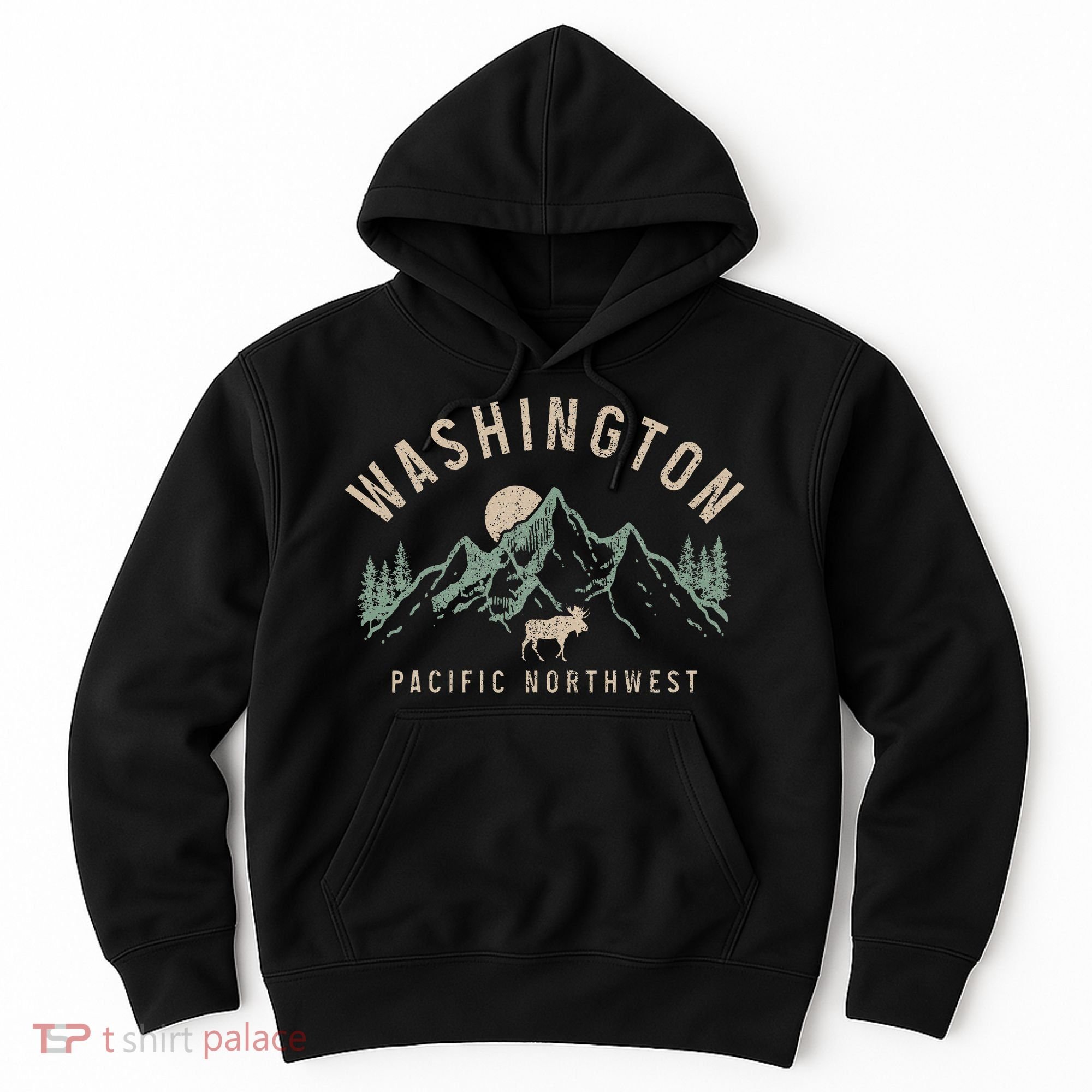 Washington Pnw Moose Pacific Northwest Souvenir Pride Hoodie