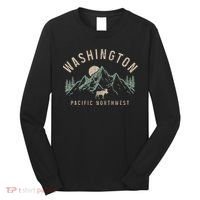 Washington Pnw Moose Pacific Northwest Souvenir Pride Long Sleeve Shirt thumb 0