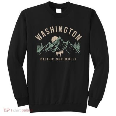 Washington Pnw Moose Pacific Northwest Souvenir Pride Sweatshirt