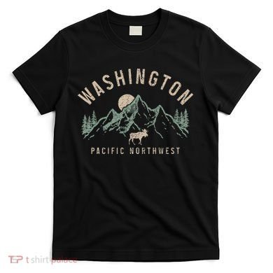 Washington Pnw Moose Pacific Northwest Souvenir Pride T-Shirt
