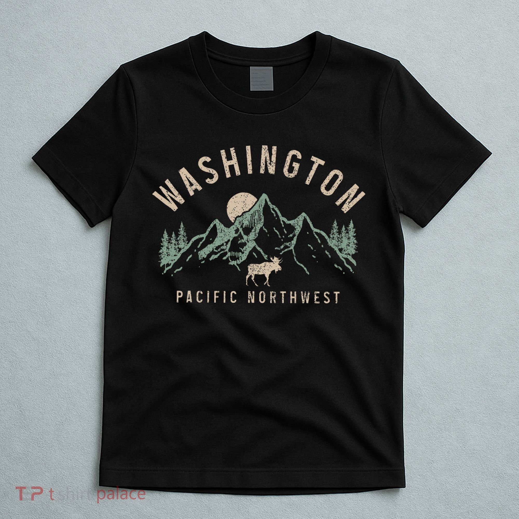 Washington Pnw Moose Pacific Northwest Souvenir Pride T-Shirt