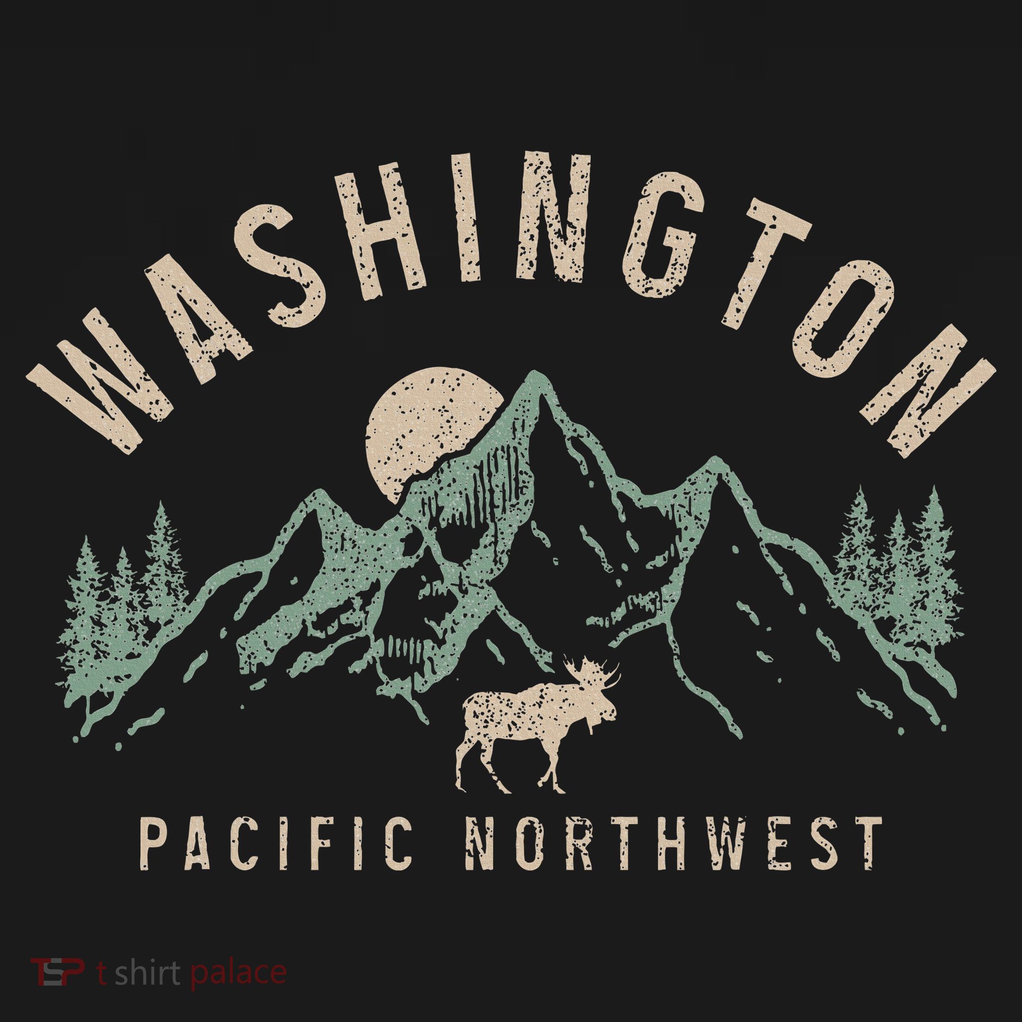 Washington Pnw Moose Pacific Northwest Souvenir Pride Bucket Hat