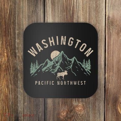 Washington Pnw Moose Pacific Northwest Souvenir Pride Coaster