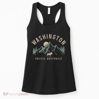 Washington Pnw Moose Pacific Northwest Souvenir Pride Women's Tank Top